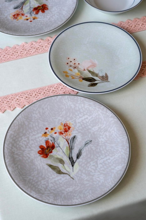Hermia Juego de vajilla de porcelana de 24 piezas Multicolor